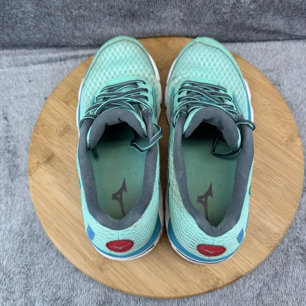 Mizuno Wave Inspire 11 Shoes Womens Size 8.5 Green Running Sneakers J1GD154403